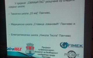 Predavanja za učenike srednjih škola u okviru projekta „Smanji gas“